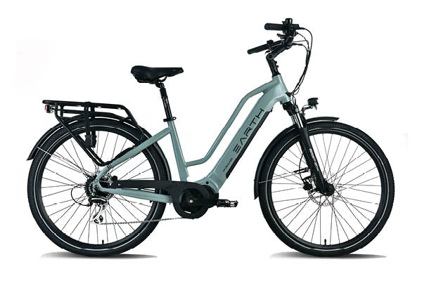 Earth Prime S Trapeze E-Bike, Sage | Electric Bikes Brisbane