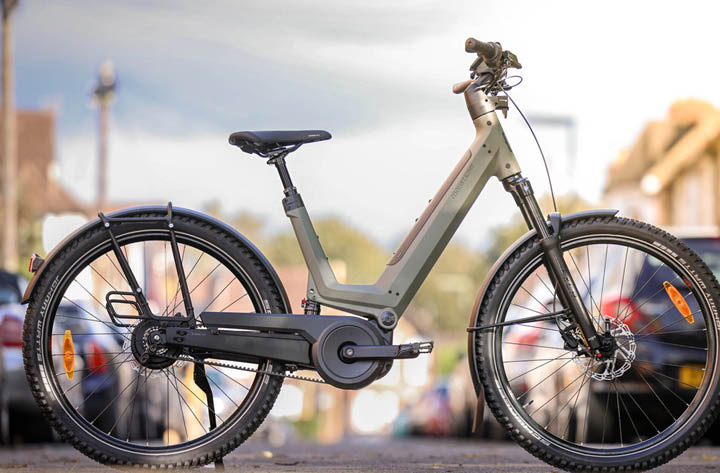 Moustache J.All Enviolo EBike w Light Rack, Olive | Electric Bikes Brisbane