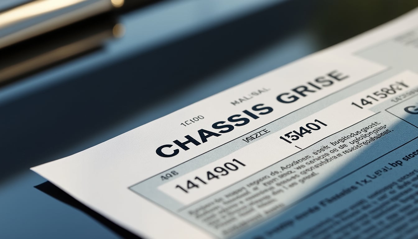 Numero de chassis sur carte grise : ce que dit la règle